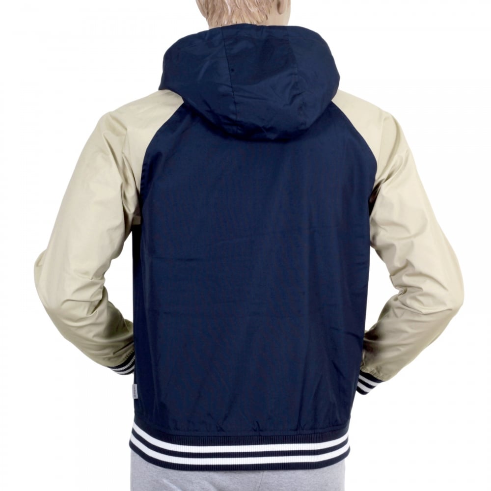 Navy Campbell Jacket with Looser Ribbed Waistband and Sleeve Cuffs