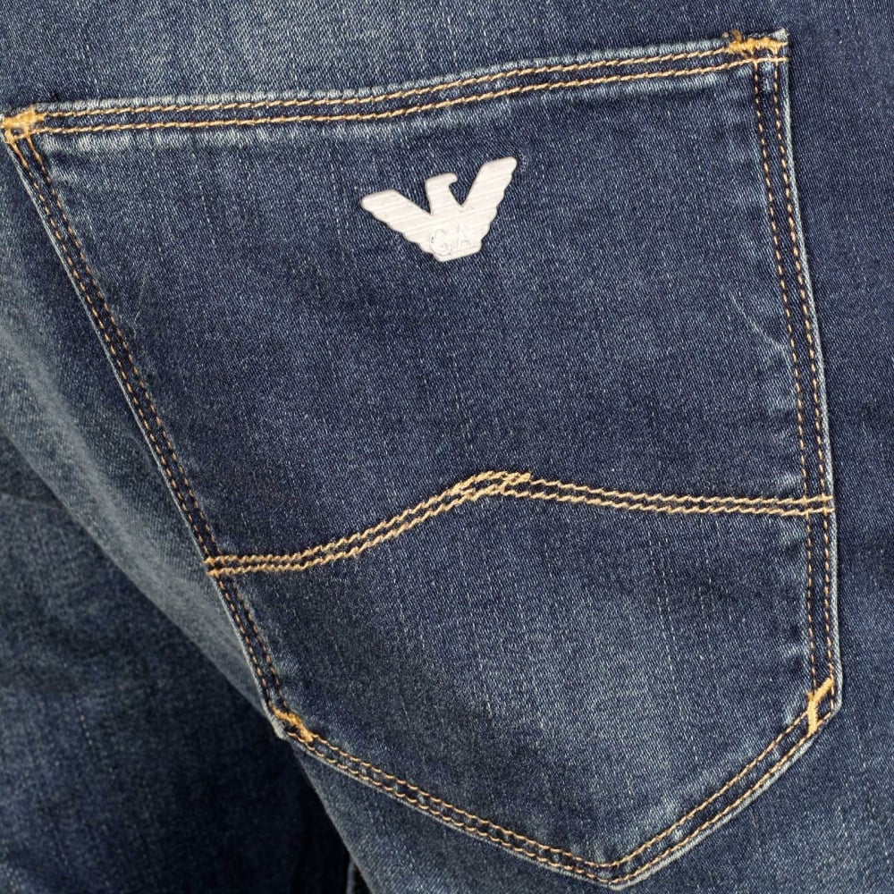 Buy Faded Blue Low Rise Skinny Jeans by Armani Jeans – Niro Fashion