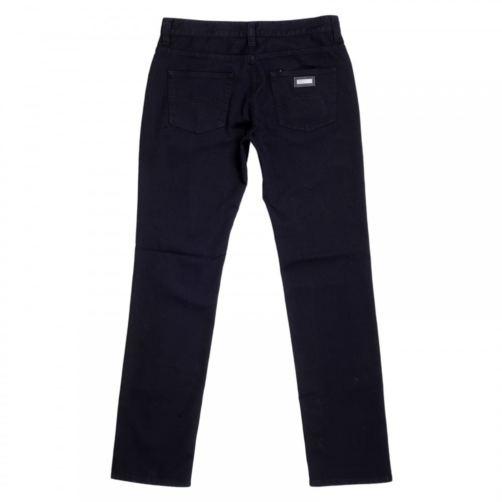 Black Regular Fit Straight and Tight Leg Stretch Cotton J15 Denim Jeans