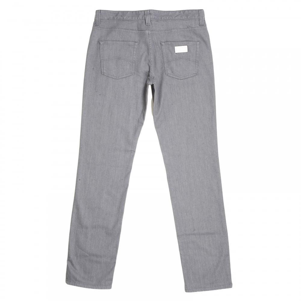 Mens Regular Fit J15 Grey Straight and Tight Leg Stretch Denim Jeans with Zip Fly