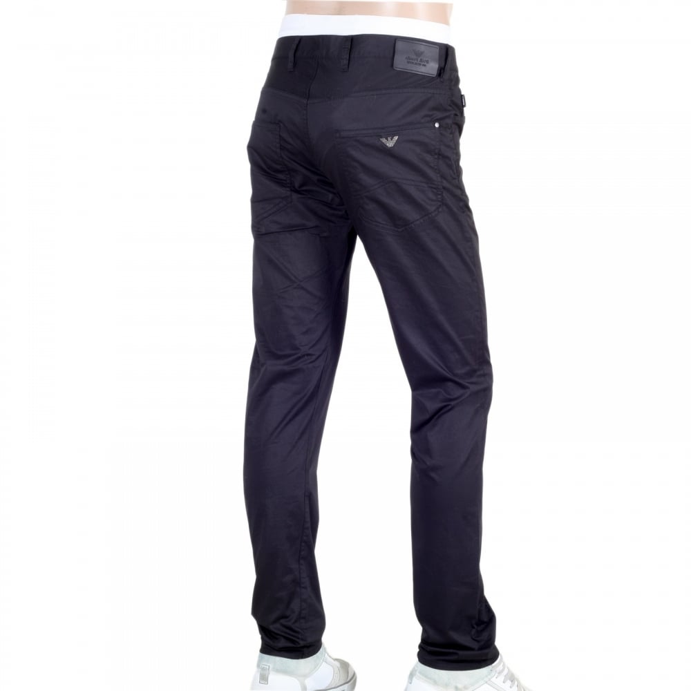 Mens Low Waist Tight Leg Cotton Stretch J10 Extra Slim Fit Black Jeans