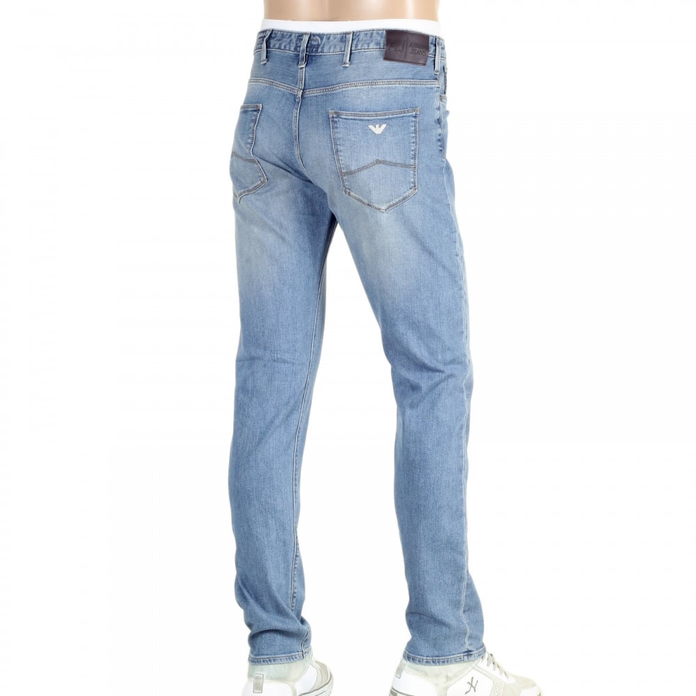 Slim fit J06 Stonewash Stretch Denim Jeans with Low Waist Tight Leg