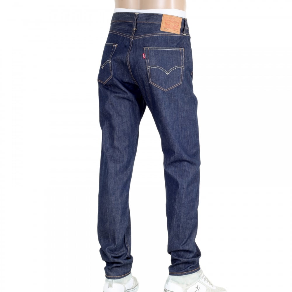 Mens Custom Tapered Fit 501 Celebration Jeans in Blue with Rinsed Finish