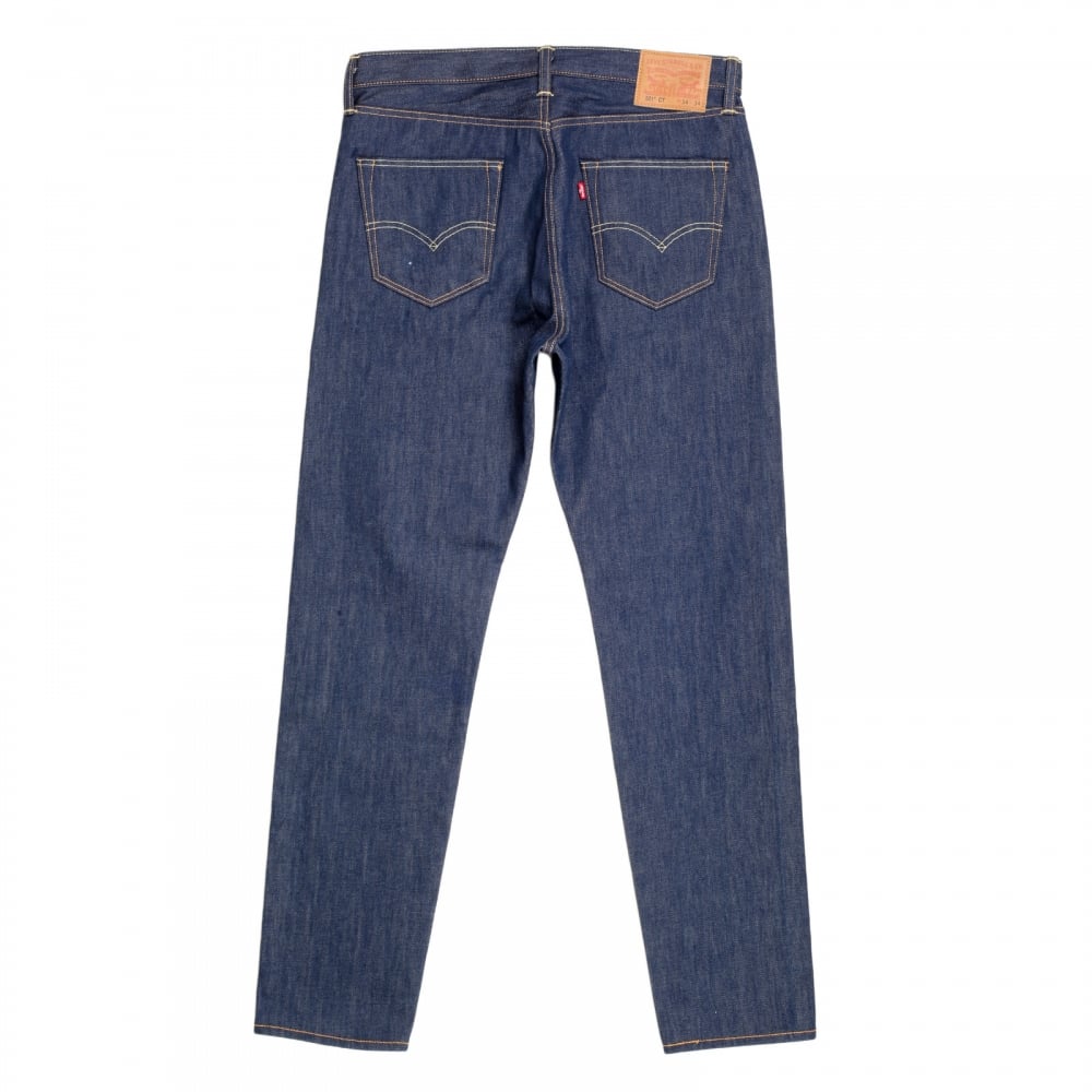 Mens Custom Tapered Fit 501 Celebration Jeans in Blue with Rinsed Finish
