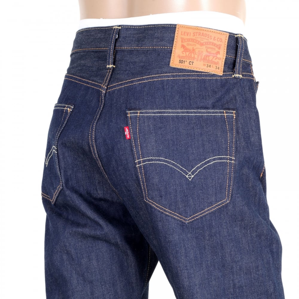 Mens Custom Tapered Fit 501 Celebration Jeans in Blue with Rinsed Finish