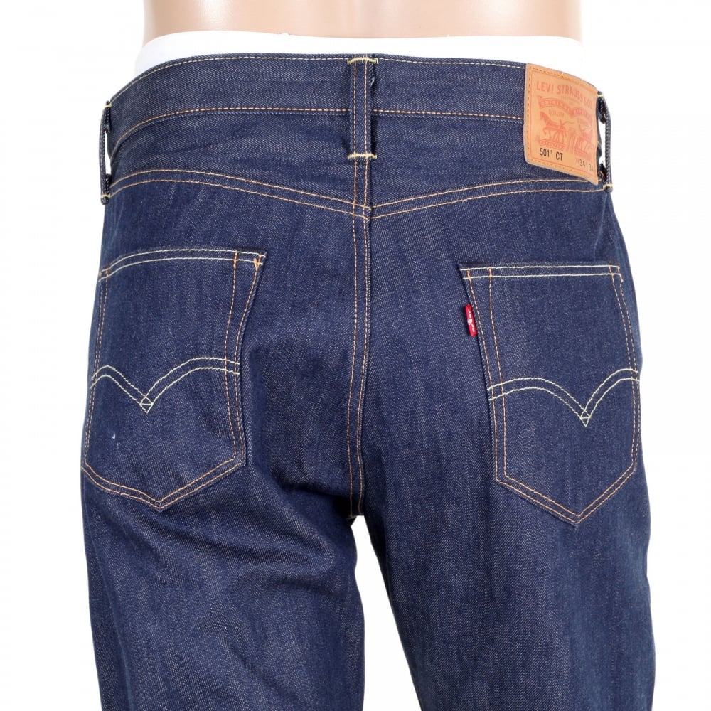 Mens Custom Tapered Fit 501 Celebration Jeans in Blue with Rinsed Finish