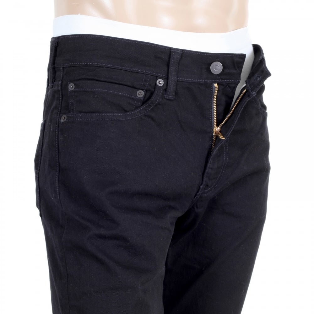 Washed Black Stretch Cotton 511 Slim Fit lower waist Moonshine Jeans with Zip Fly