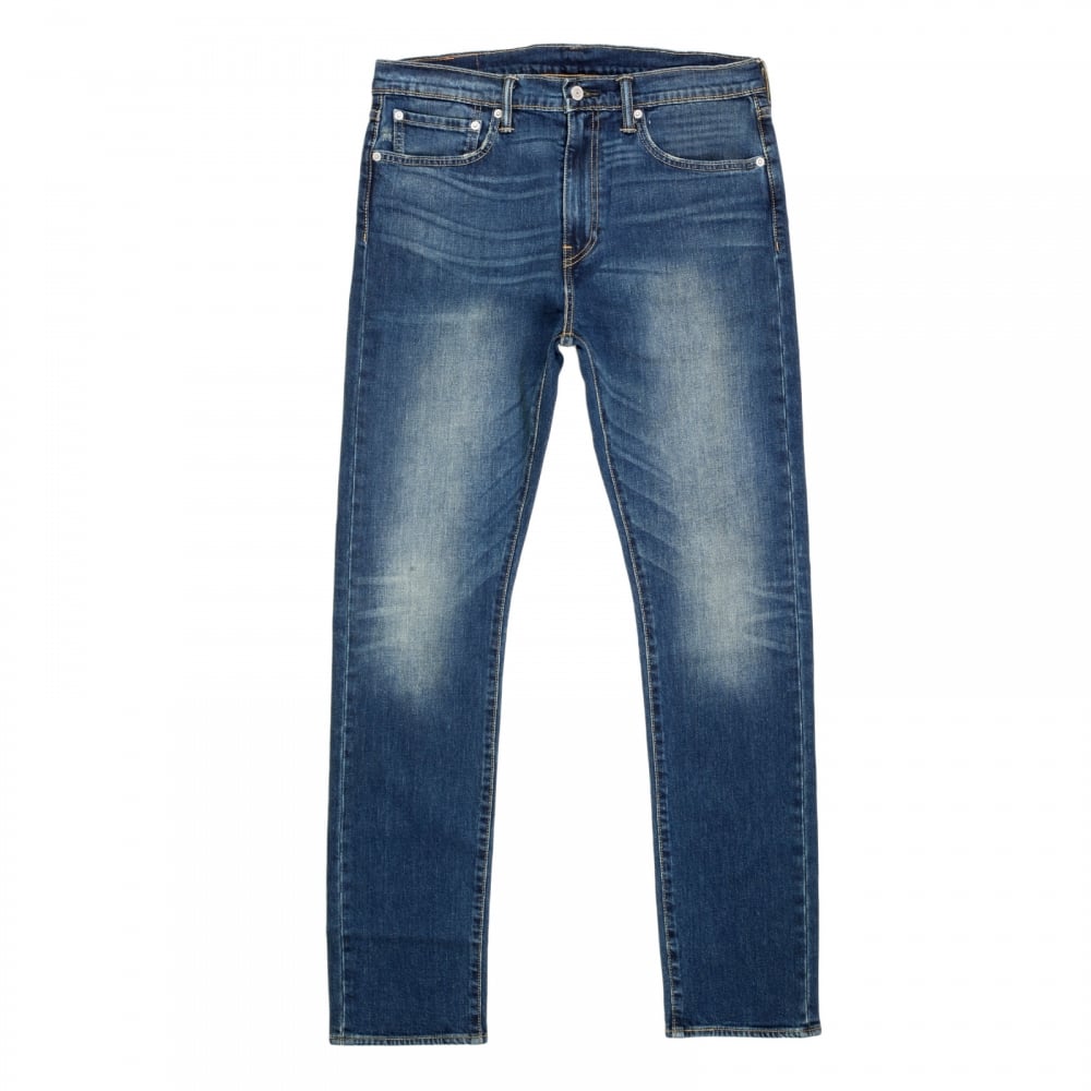 Vintage Style Stretch Denim 510 Skinny Fit Jeans with Hard Washed Finish