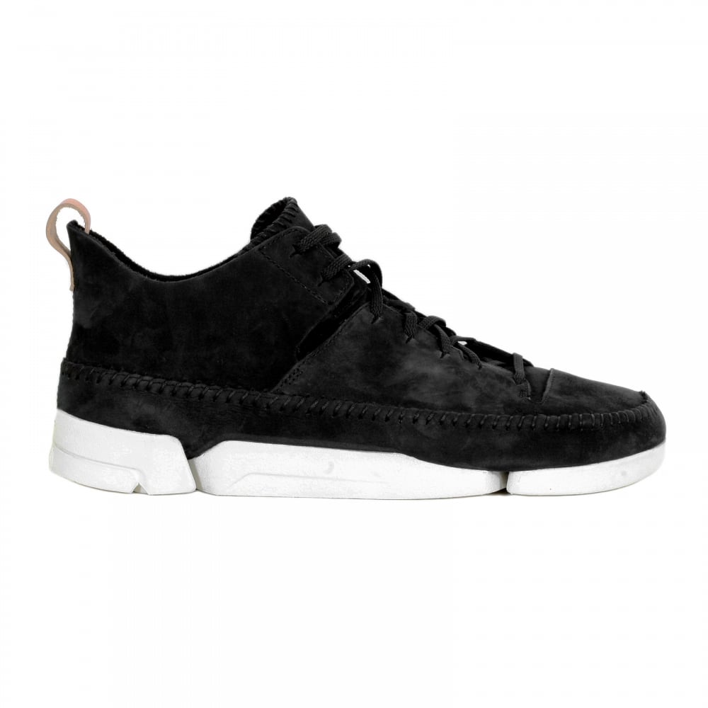 Black Nubuck Trigenic Flex Classic 26107366 Moccasin Construction Mens Shoes with Three Part Vibram Sole