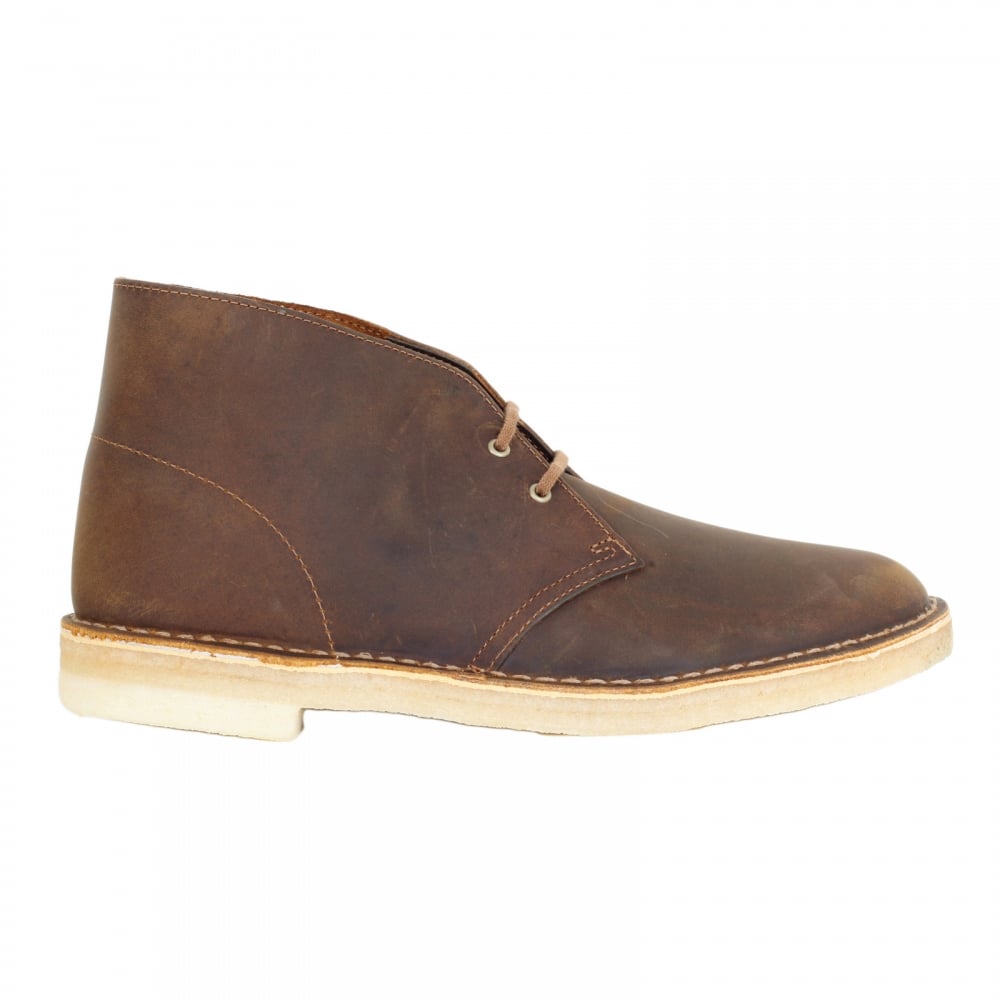 Mens Premium Beeswax Leather Desert Boots 26106562 with Crepe Sole