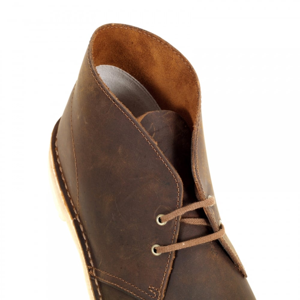 Mens Premium Beeswax Leather Desert Boots 26106562 with Crepe Sole
