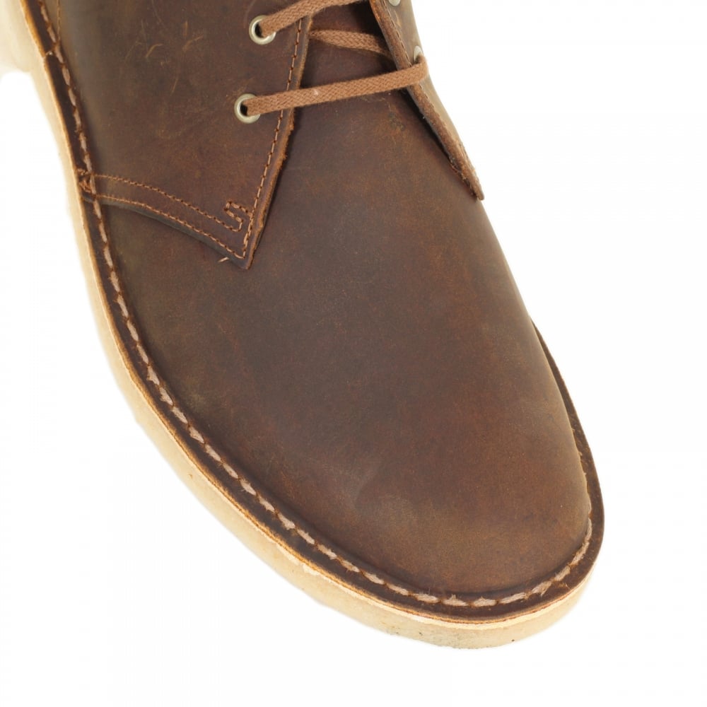 Mens Premium Beeswax Leather Desert Boots 26106562 with Crepe Sole