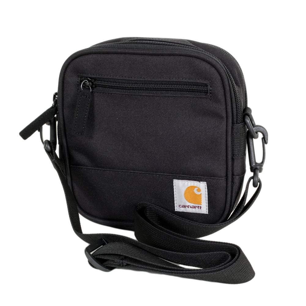 Mens Small Watts Canvas Bag in Black with 2 Separate Compartments an Adjustable and Detachable Shoulder Strap