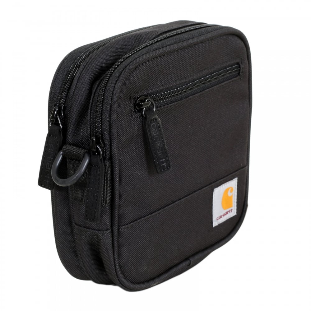 Mens Small Watts Canvas Bag in Black with 2 Separate Compartments an Adjustable and Detachable Shoulder Strap