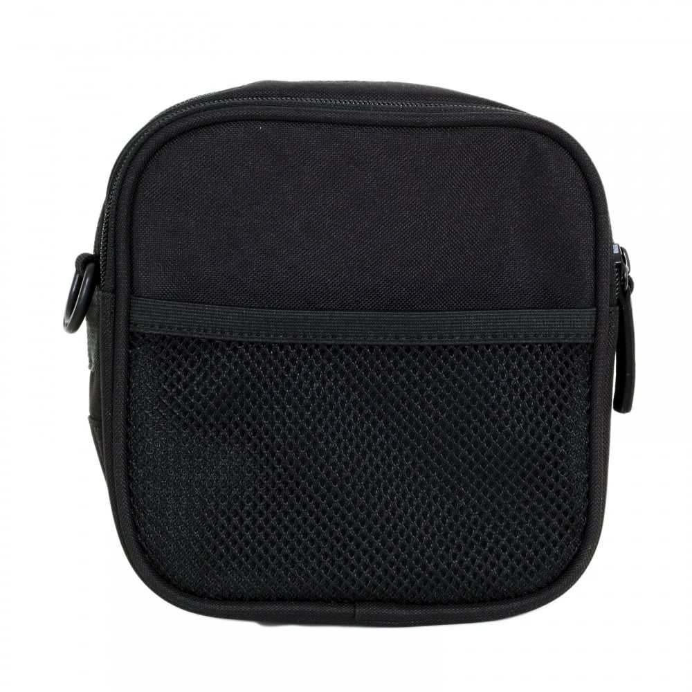 Mens Small Watts Canvas Bag in Black with 2 Separate Compartments an Adjustable and Detachable Shoulder Strap