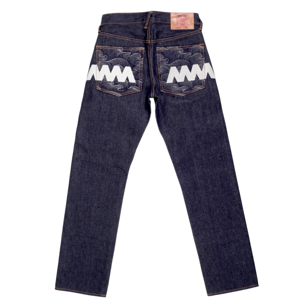 Super Exclusive Dark Indigo Raw Denim Jeans with with Silver Embroidered 4A