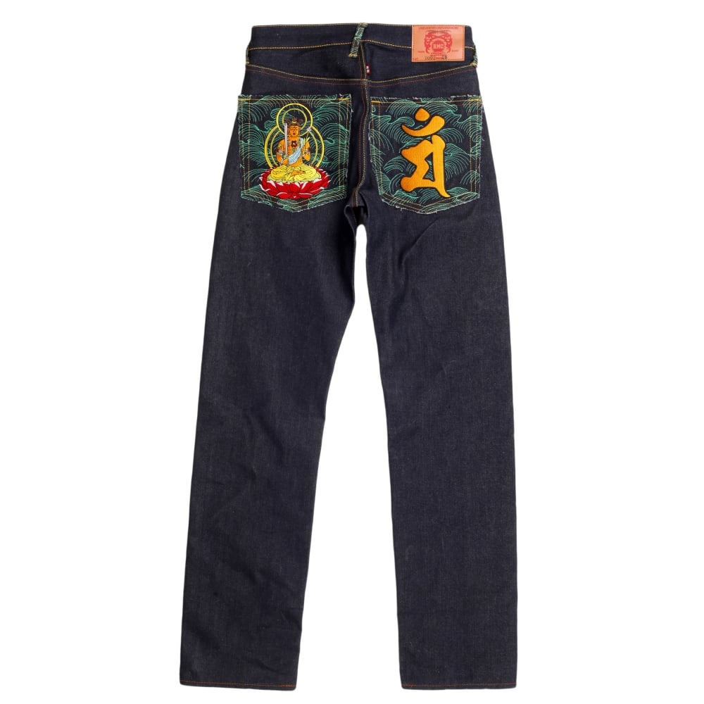 Year of the Rabbit Exclusive Design Dark Indigo Raw Denim Jeans