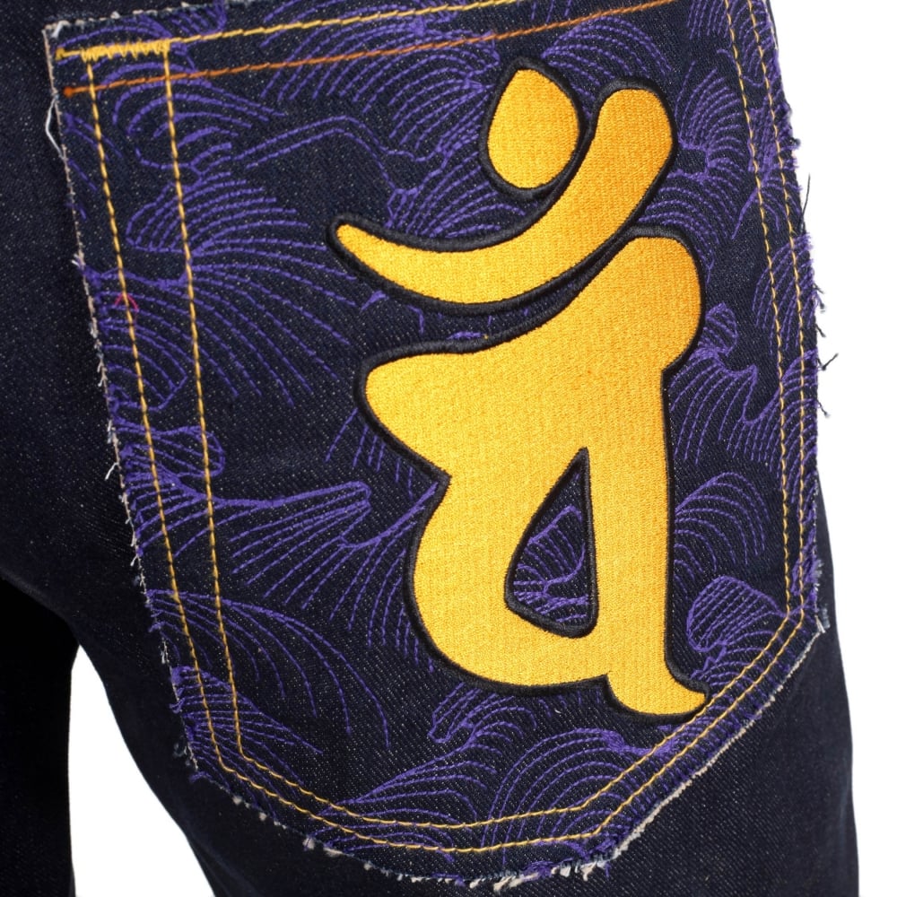Year of the Monkey Exclusive Design Dark Indigo Raw Denim Jeans