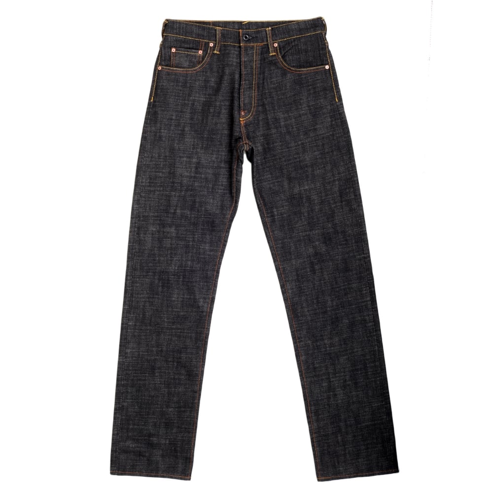 Embroidered Obama Yes We Can Black Selvedge Raw Denim Jeans