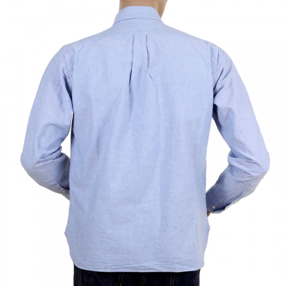 Regular Fit One Wash Light Cotton SC26475A Oxford Classic Styled Long Sleeved Blue Shirt