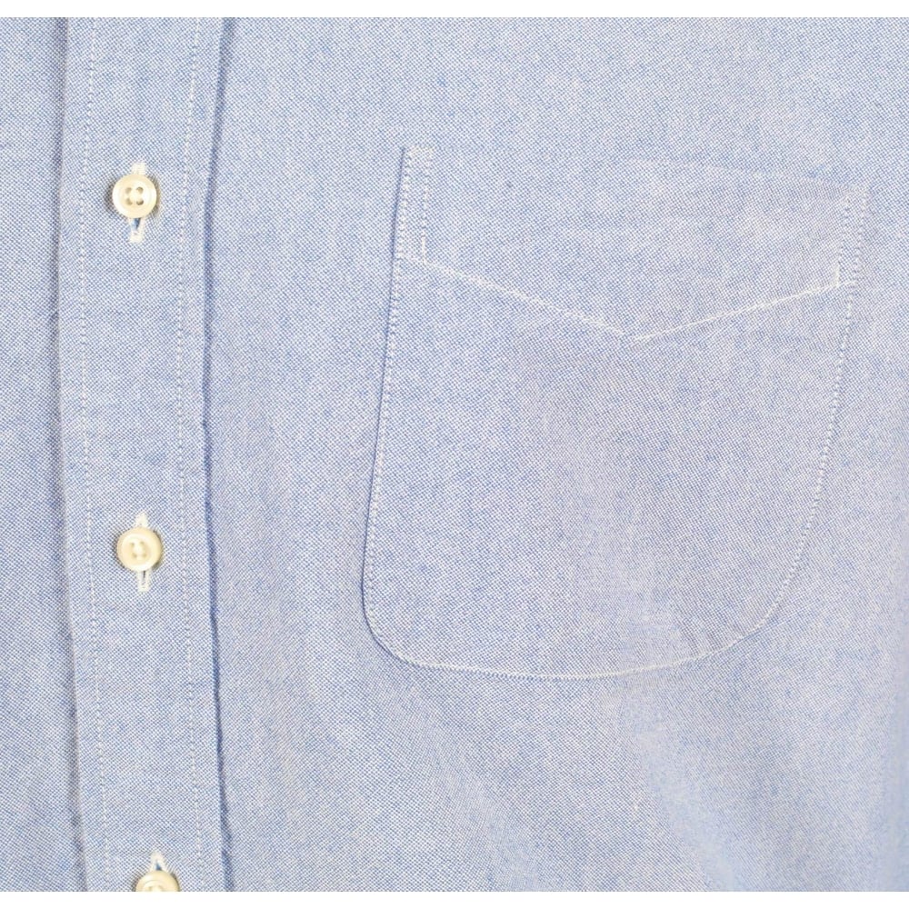 Regular Fit One Wash Light Cotton SC26475A Oxford Classic Styled Long Sleeved Blue Shirt