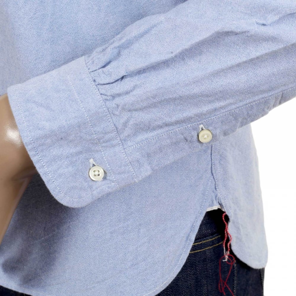 Regular Fit One Wash Light Cotton SC26475A Oxford Classic Styled Long Sleeved Blue Shirt