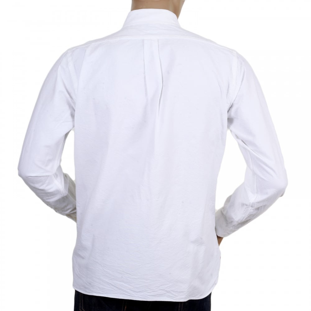 One Wash Oxford Regular Fit SC26475A Off White Shirt with Single Pocket and Button Down Collar