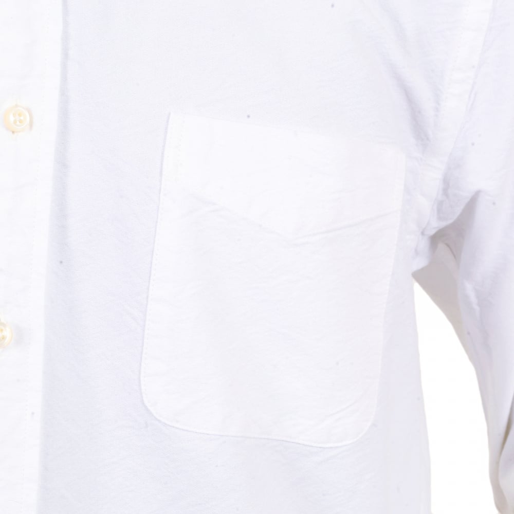 One Wash Oxford Regular Fit SC26475A Off White Shirt with Single Pocket and Button Down Collar
