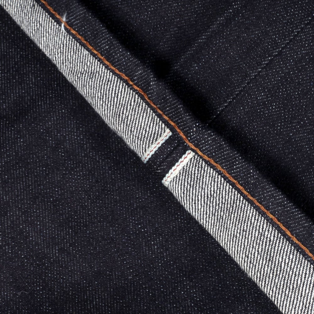 Japanese 1011 Slimmer Model RQP14123 Raw Selvedge Denim Jeans with Embroidered and Painted Sengoku Pockets