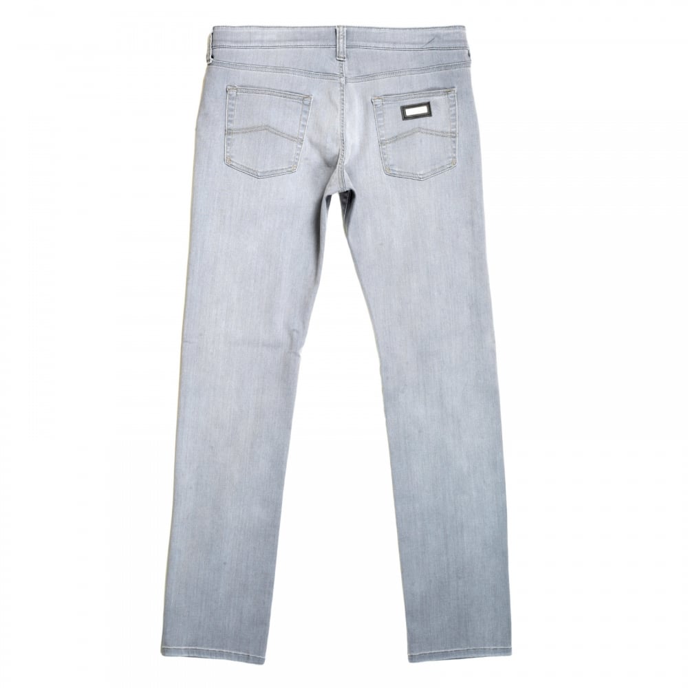 Mens J06 Grey Low Waist Narrow Leg Slim Fit Stretch Denim Jeans with zip fly