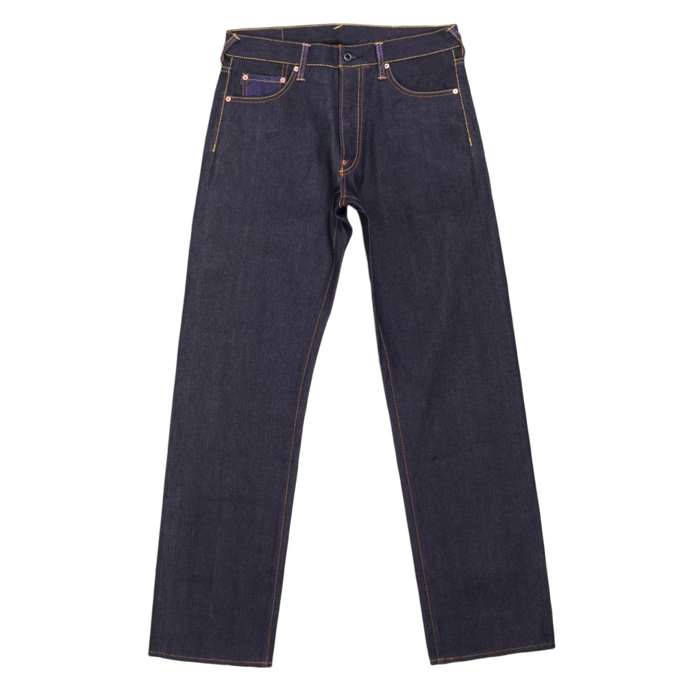 Exclusive Dark Indigo Raw Selvedge Lucky Cat Denim Jeans