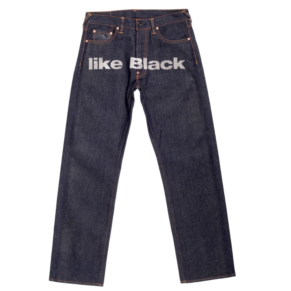 Vintage Cut Selvedge Dark Indigo Raw Denim Jeans with Silver Embroidery