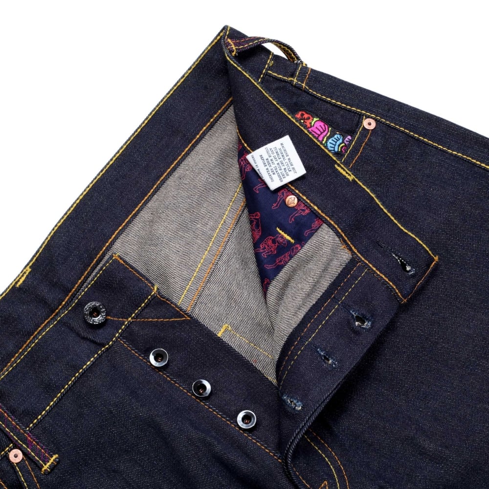 Exclusive Geisha and Oiri Embroidered Vintage Cut Selvedge Raw Denim Jeans