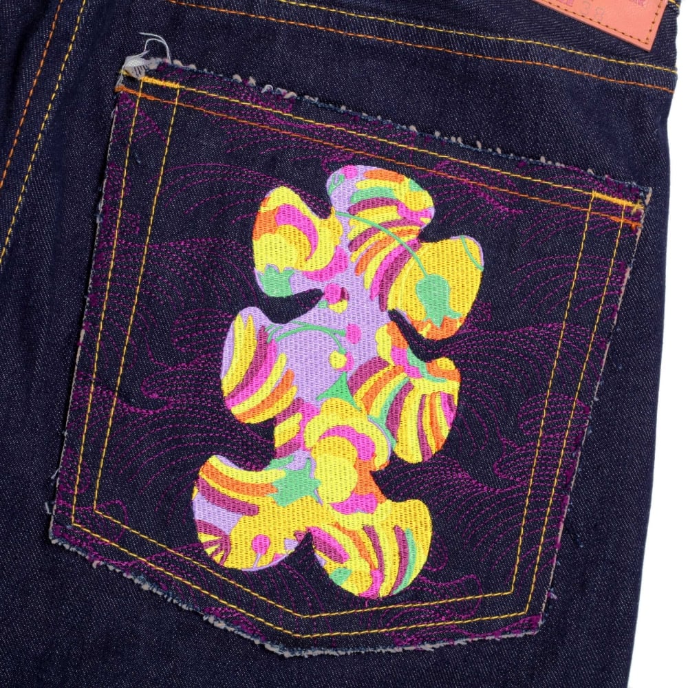Exclusive Geisha and Oiri Embroidered Vintage Cut Selvedge Raw Denim Jeans