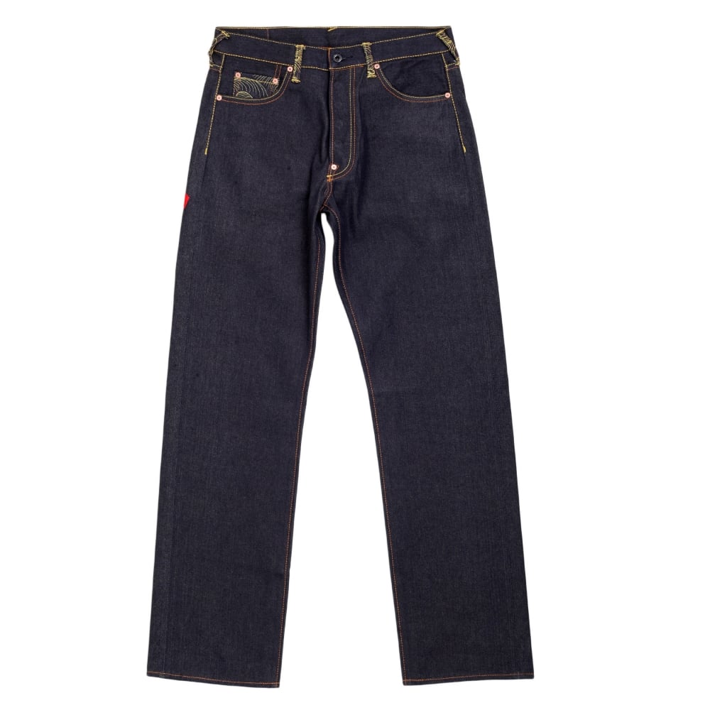 Vintage cut Sky Dog Tengu dark indigo selvedge raw denim jeans