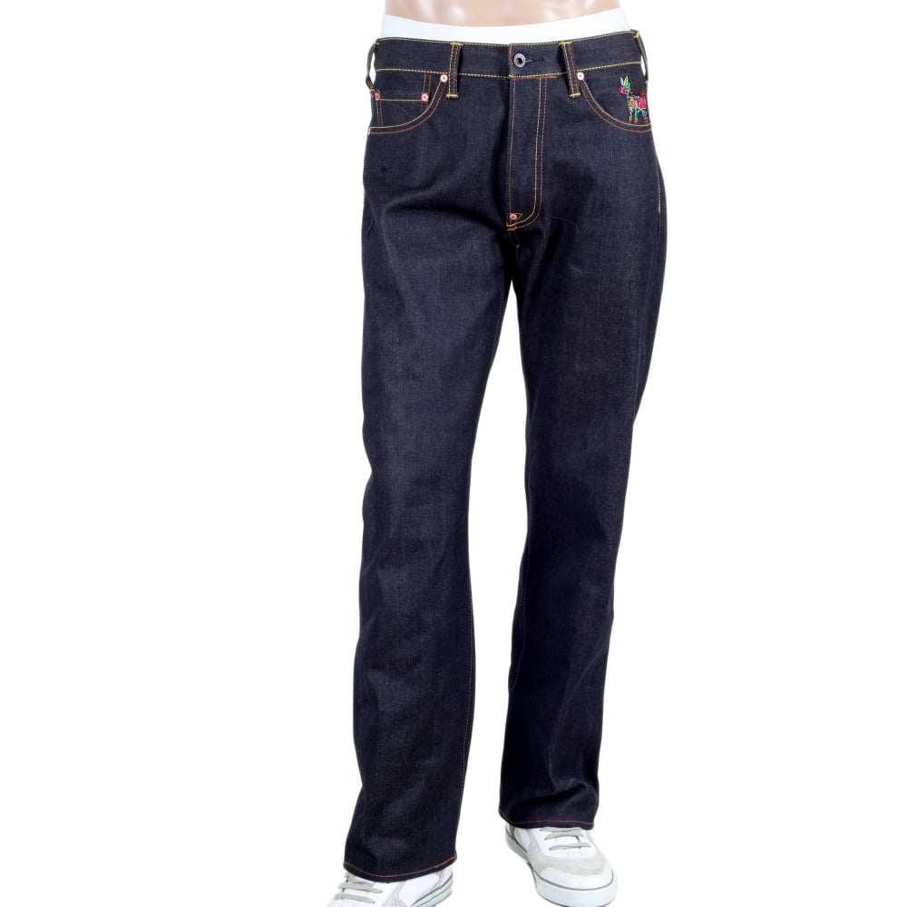 GOD OF GOLDEN BROTHER Dark Indigo Vintage Cut Raw Selvedge Denim Jeans