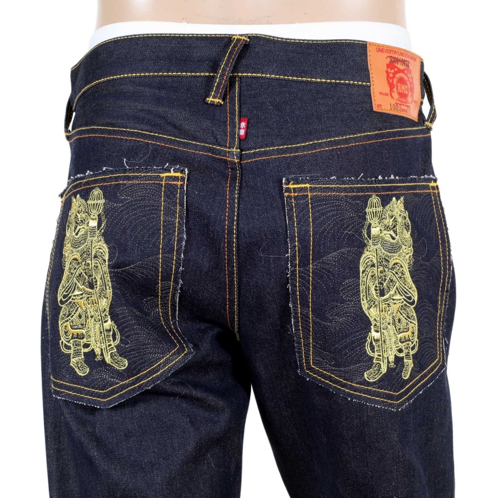 GOD OF GOLDEN BROTHER Dark Indigo Vintage Cut Raw Selvedge Denim Jeans