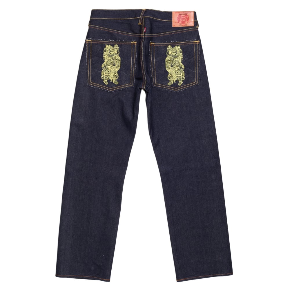 GOD OF GOLDEN BROTHER Dark Indigo Vintage Cut Raw Selvedge Denim Jeans