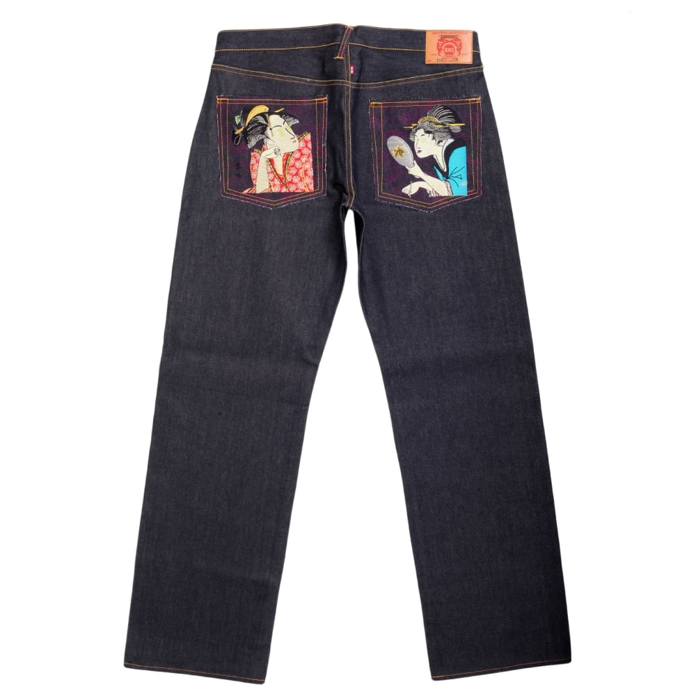 2 Ladies Super Exclusive Vintage Dark Indigo Selvedge Raw Denim Jean