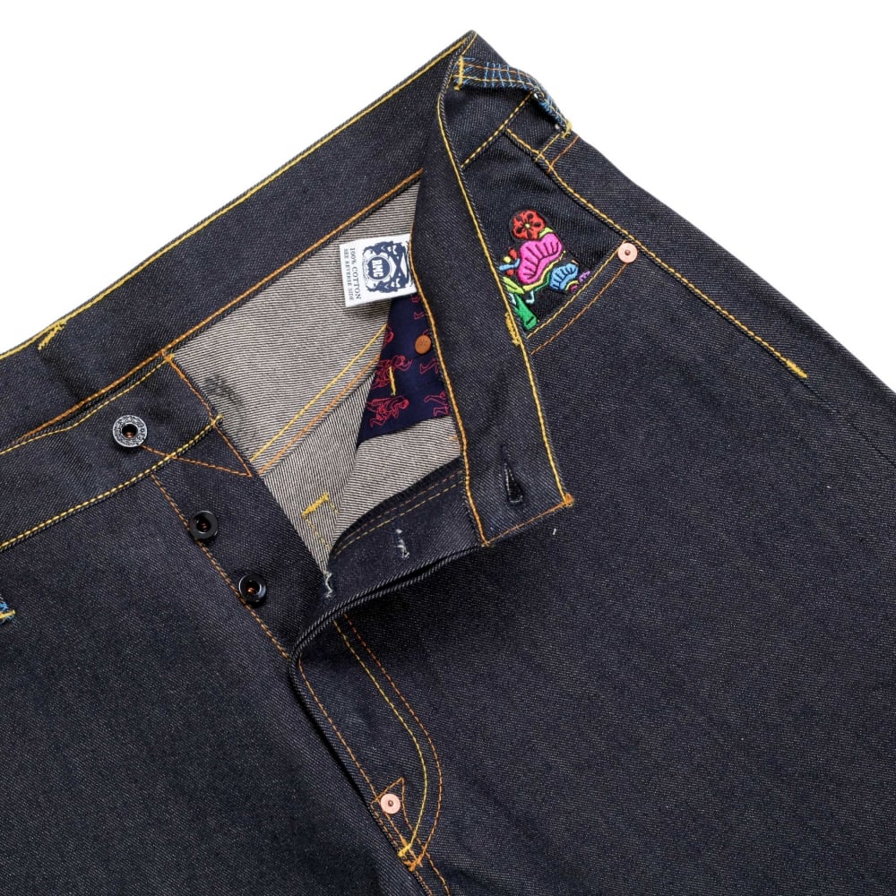 Super Exclusive Red/Green Selvedge Vintage Cut Dark Warrior raw denim jeans