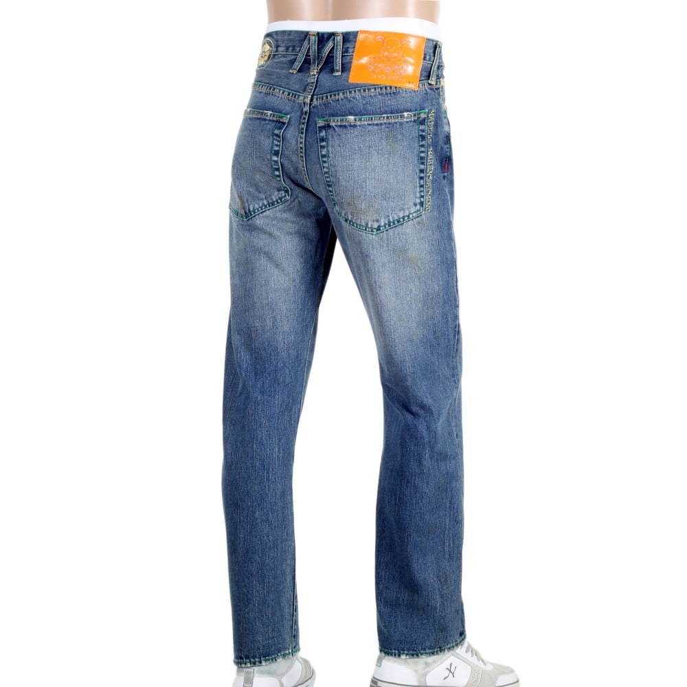 Stone Washed Classic Cut denim jean
