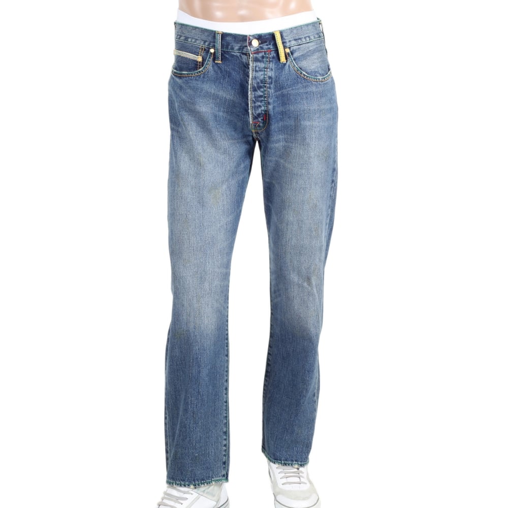 Stone Washed Classic Cut denim jean