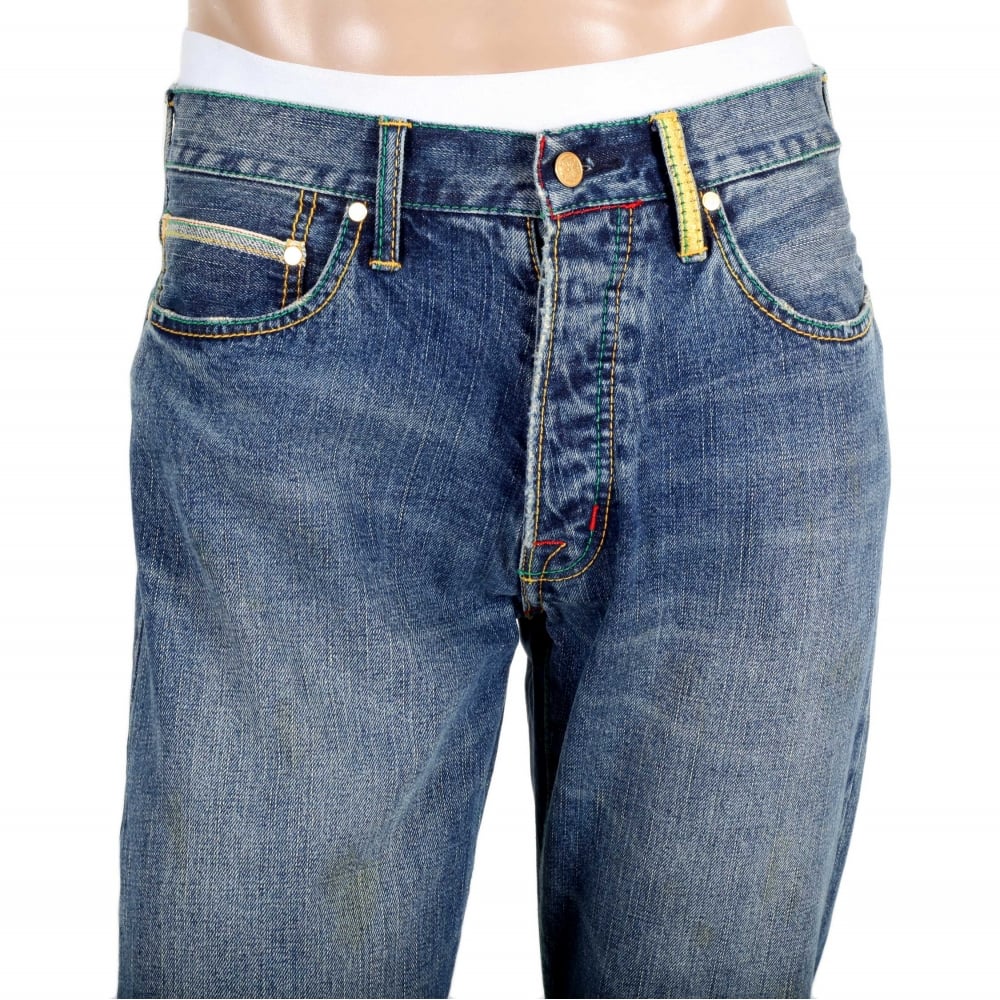 Stone Washed Classic Cut denim jean