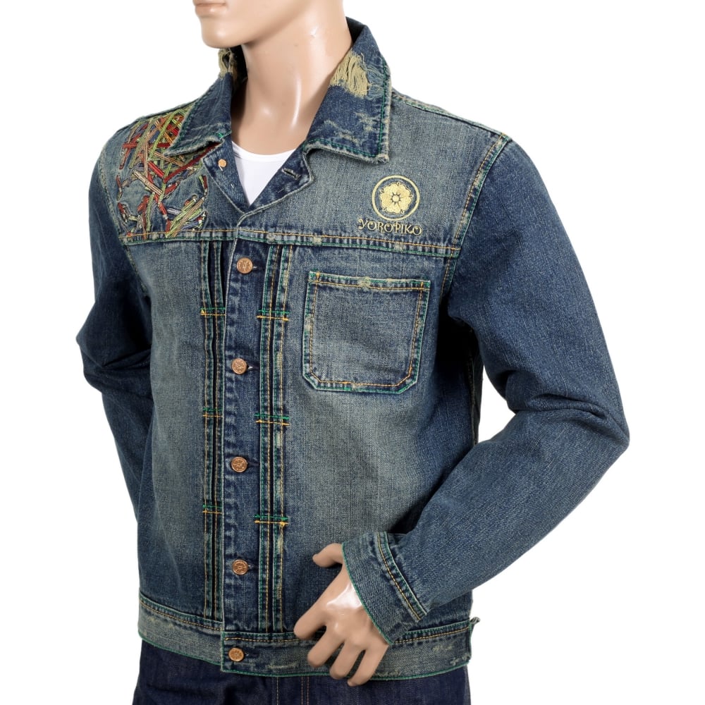 Stone Washed Pencil Skull denim Jacket