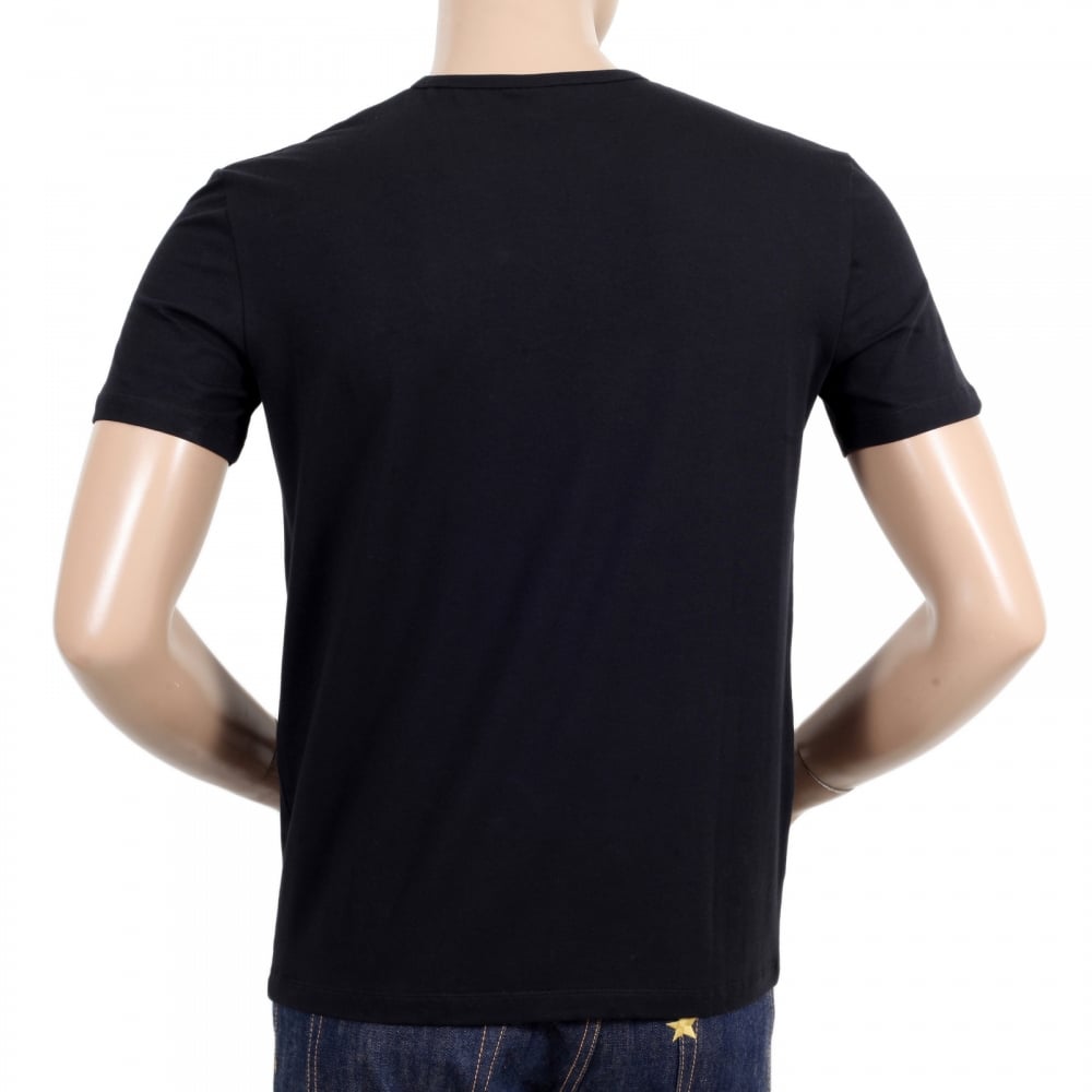 Black Regular Fit Crew Neck Short Sleeved Mens T Shirt with Multi Coloured Rhinestone Lion Head Design
