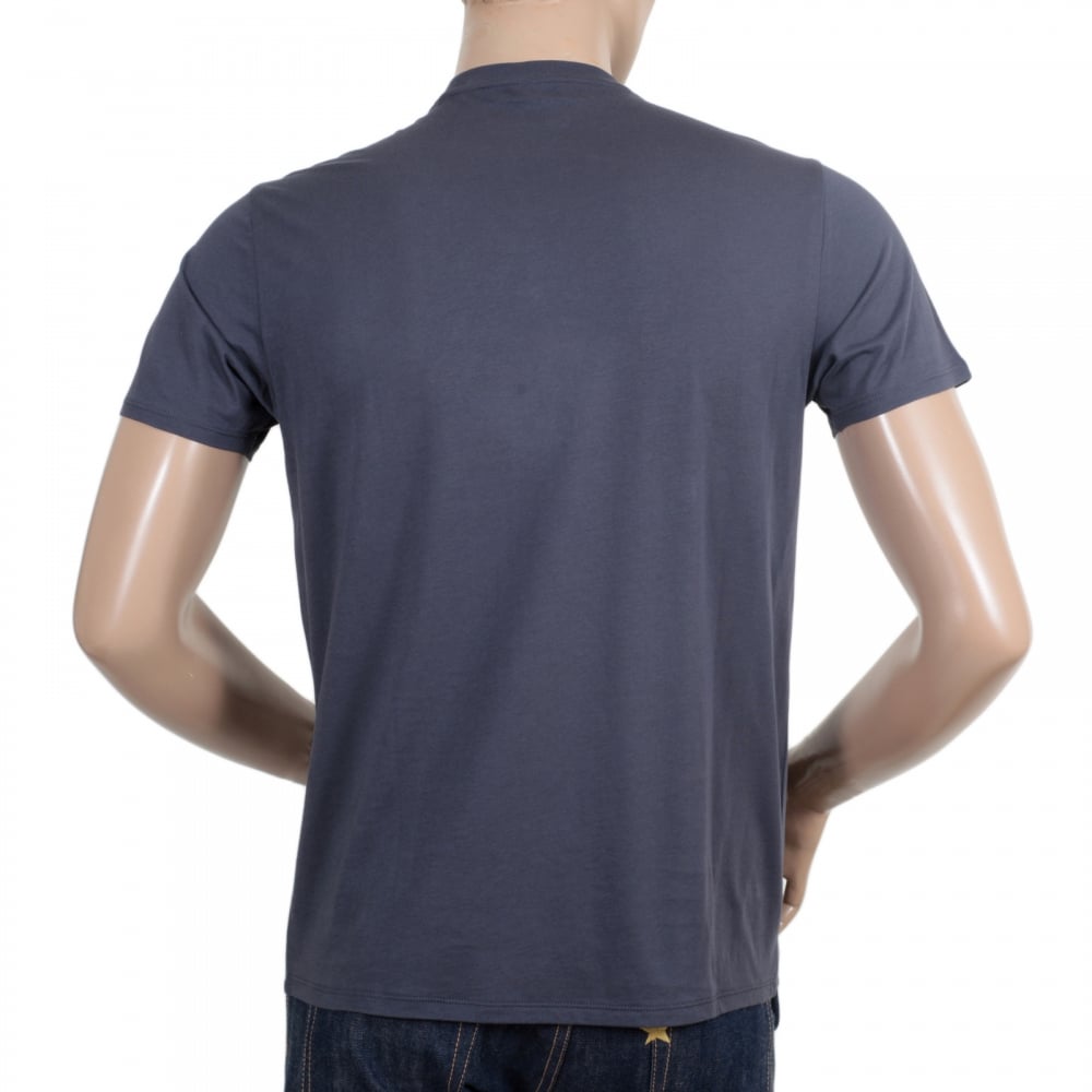 Mens Classic Fit Crew Neck Cotton Made Short Sleeve Black T Shirt with Eagle Logo Print