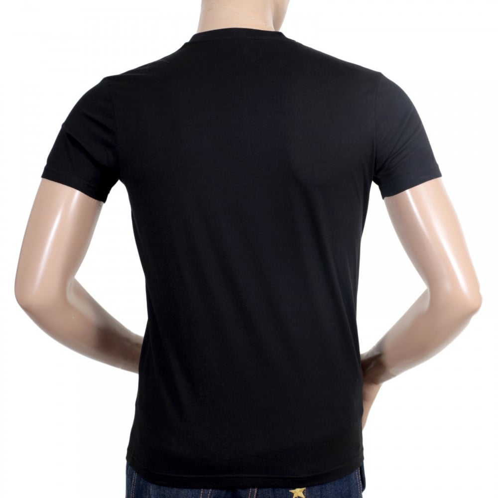 Short Sleeve Regular Fit Cotton Made Crew Neck T-shirt in black with Maple Leaf Chest Logo