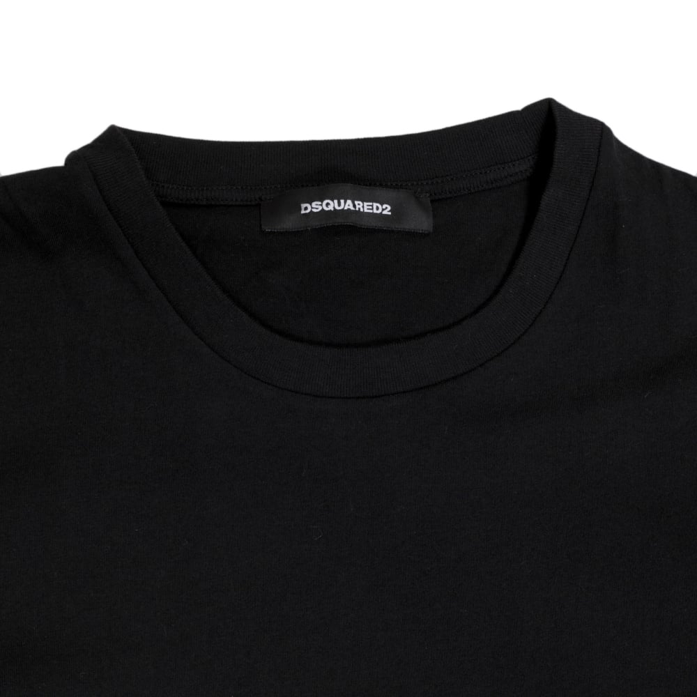 Short Sleeve Regular Fit Cotton Made Crew Neck T-shirt in black with Maple Leaf Chest Logo
