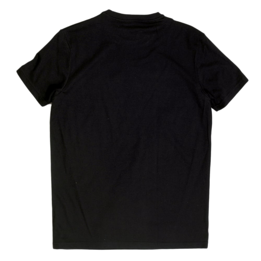 Short Sleeve Regular Fit Cotton Made Crew Neck T-shirt in black with Maple Leaf Chest Logo
