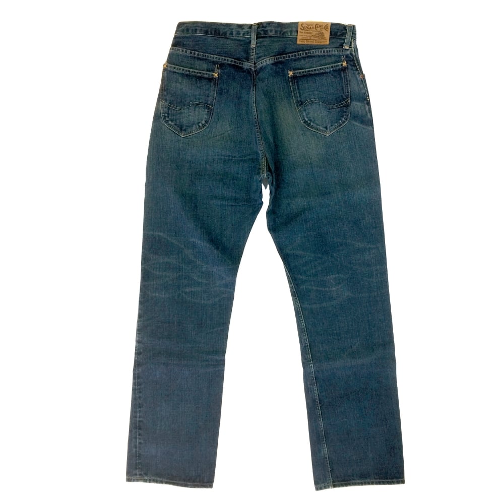 Hard Wash Vintage Cut Dark Blue Selvedge Denim Jeans for Men SC41945H